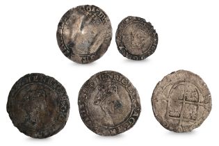 1549 - 1553 HVIII/EDVI 4 X SIXPENCE 6d Irish harp & shield silver coins Spink 6485/88 VG, plus 1 x