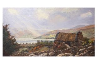 NANCY BAILEY (UK, IRL (B) 1913–2012) “Lough Na Fooey”, Connemara, oil on canvas, ca 19 × 36”