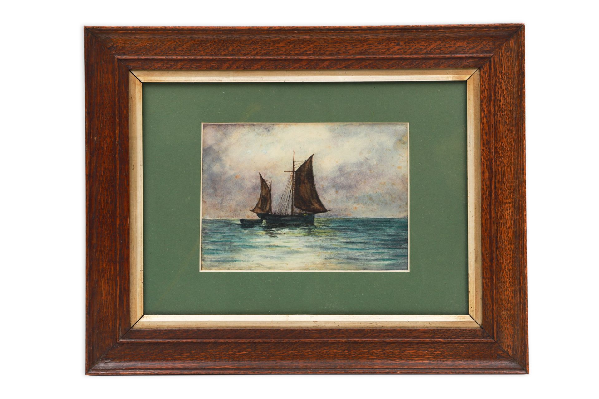 EDWARDIAN MARITIME SCHOOL, ca 1900, untitled, shipping off the coast, water colour, ca 7 × 5” (a - Image 2 of 5
