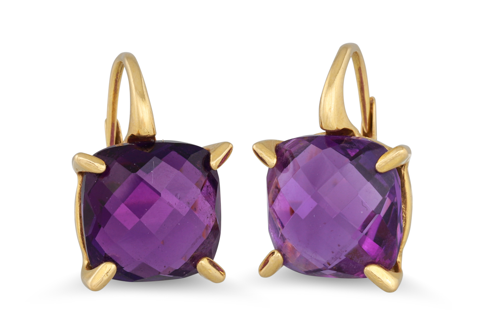 THREE PAIRS OF GEM SET EARRINGS, in gold - Image 2 of 4