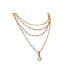 A VINTAGE GOLD FANCY LINK NECK CHAIN, 11.7 g. (tests 18ct)