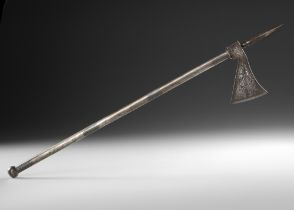 AN INDIAN HORSEMAN'S AXE (TABARZIN), 19TH CENTURY