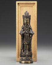 A KOREAN GILT-BRONZE STANDING FIGURE OF AVALOKITESVARA, 8TH CENTURY