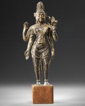 A GILT BRONZE STATUE, NEPAL, 17TH-18TH CENTURY