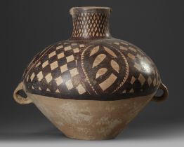 A CHINESE PAINTED POTTERY JAR, NEOLITHIC PERIOD, BANSHAN CULTURE GANSU PROVINCE, 3RD CENTURY