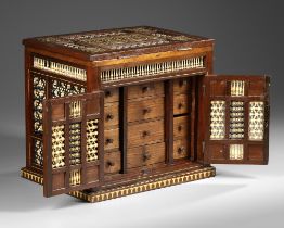 AN OTTOMAN MOTHER-OF-PEARL AND BONE INLAID CHEST, EARLY 20TH CENTURY