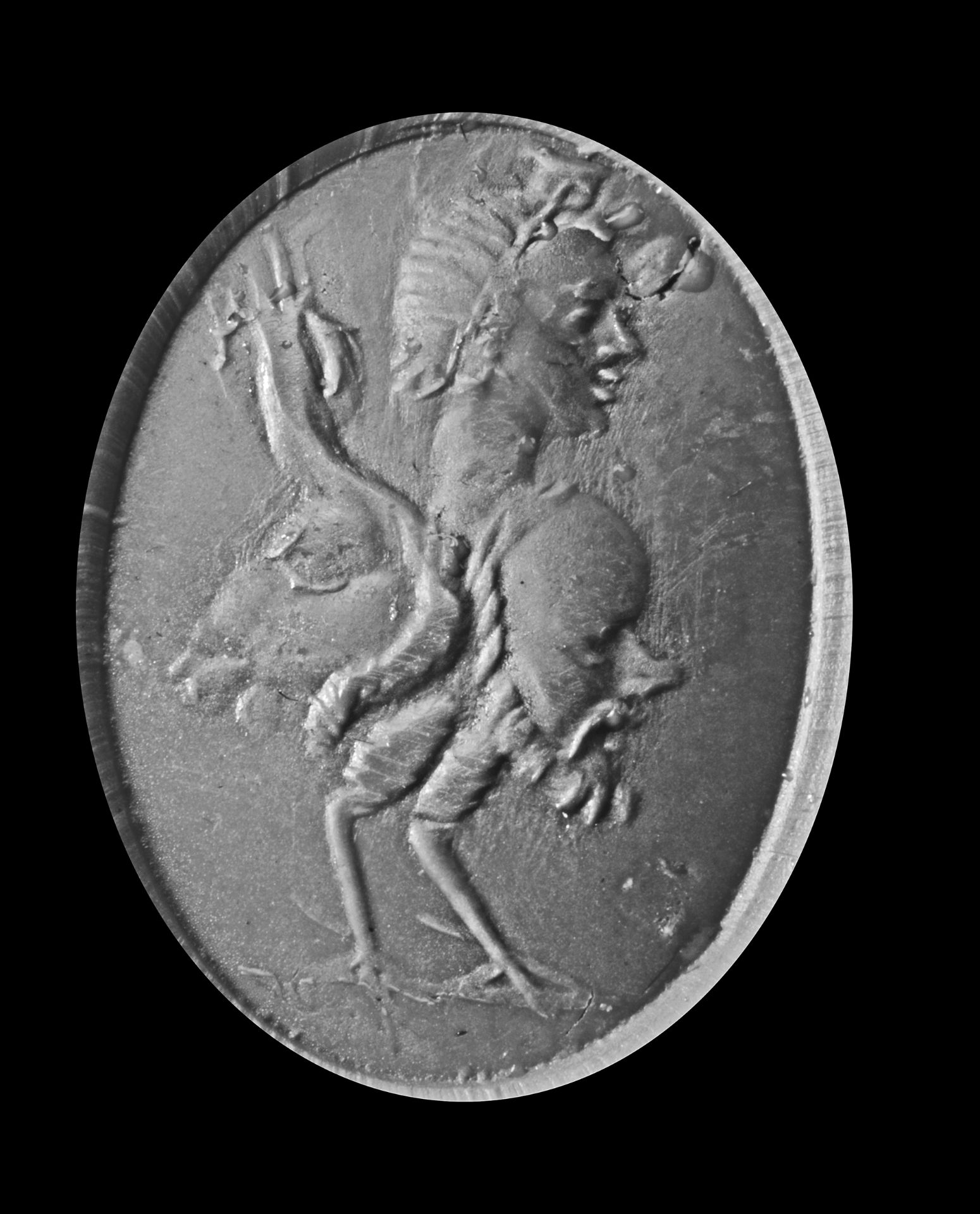 A BANDED AGATE INTAGLIO OF A GRYLLOS, 1ST CENTURY BC-AD - Bild 2 aus 2