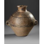 A CHINESE PAINTED POTTERY JAR, NEOLITHIC PERIOD, BANSHAN CULTURE GANSU PROVINCE, 3RD CENTURY