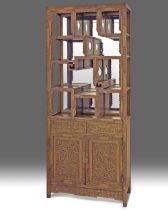 A CHINESE YUMU DISPLAY CABINET DUOBAOGE, 19TH CENTURY