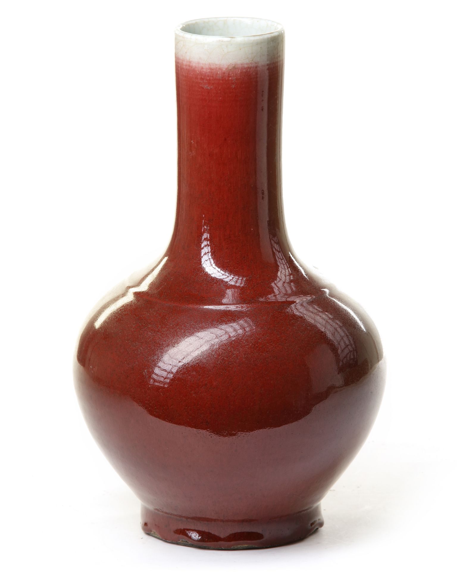 A CHINESE COPPER-RED-GLAZED BOTTLE VASE, 19TH CENTURY - Image 2 of 4