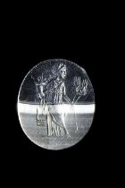 A ROMAN INTAGLIO OF A SEATED TYCHE/FORTUNA, 1ST CENTURY AD