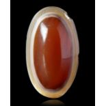 A PLAIN CABOUCHON BANDED AGATE INLAY, 1ST CENTURY AD