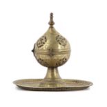 A BRASS INCENSE BURNER, DECCAN, 16TH CENTURY