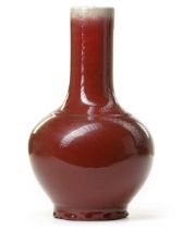 A CHINESE COPPER-RED-GLAZED BOTTLE VASE, 19TH CENTURY