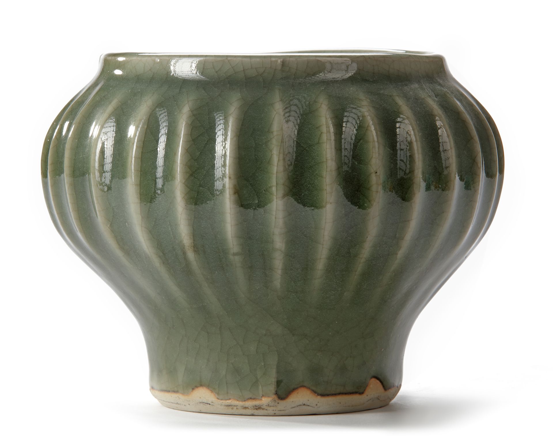 A CHINESE CELADON RIBBED JAR, SONG DYNASTY