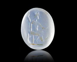 A CHALCEDONY INTAGLIO OF JUPITER, 2ND CENTURY AD