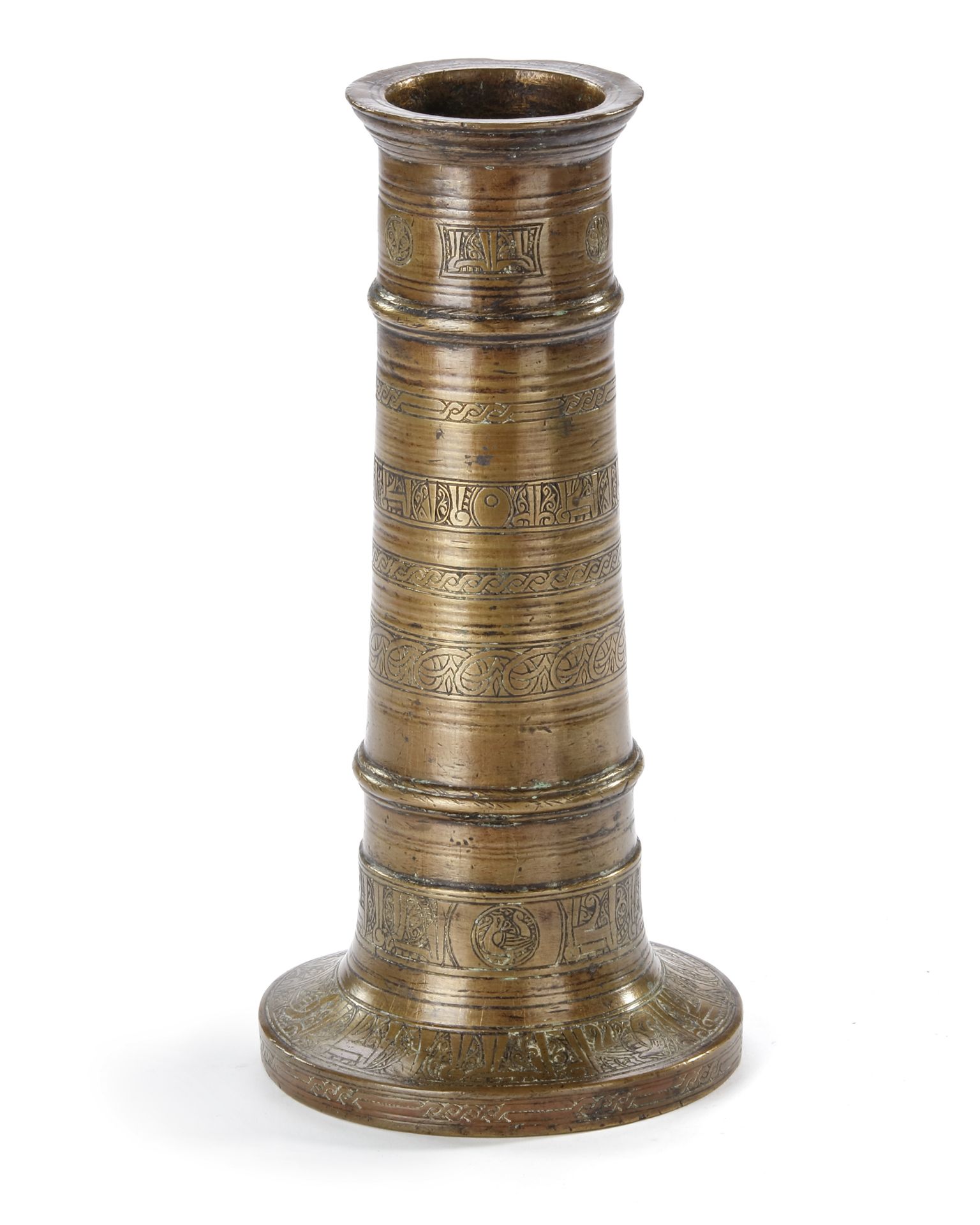 A GILT BRONZE TIMURID TORCH STAND (MASH'AL), 15TH CENTURY - Image 2 of 4