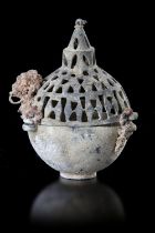 AN ISLAMIC SPHERICAL OPENWORK INCENSE BURNER, SPAIN, 12TH CENTURY