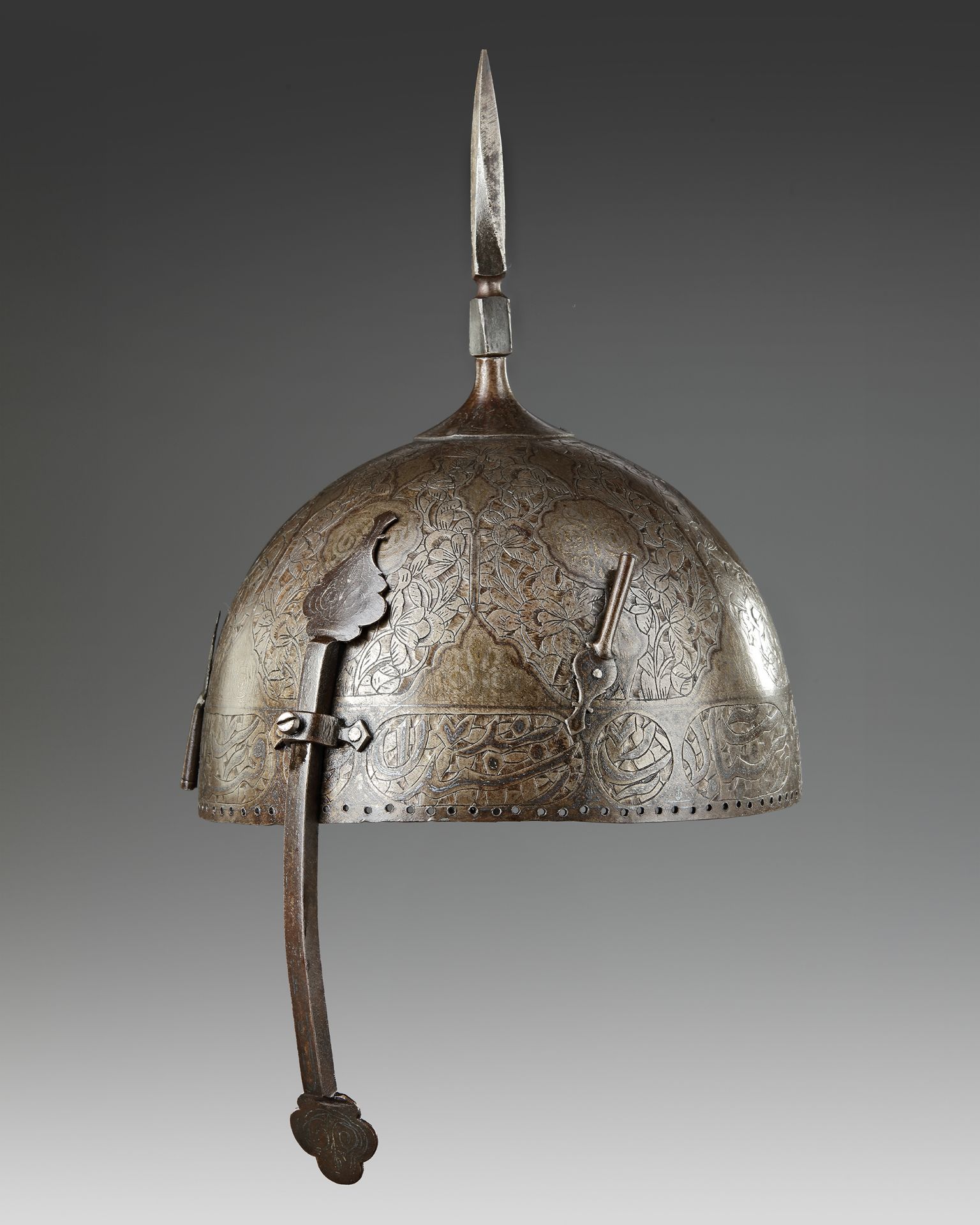 A PERSIAN QAJAR STEEL HELMET, 19TH CENTURY