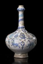 A MINA'I POTTERY BOTTLE VASE, CENTRAL PERSIA, CIRCA 1200