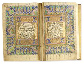 AN ILLUMINATED OTTOMAN QURAN BY MUSTAFA HILMI HACI IBRAHIM EL-ERZINCANI, OTTOMAN TURKEY, DATED 1264