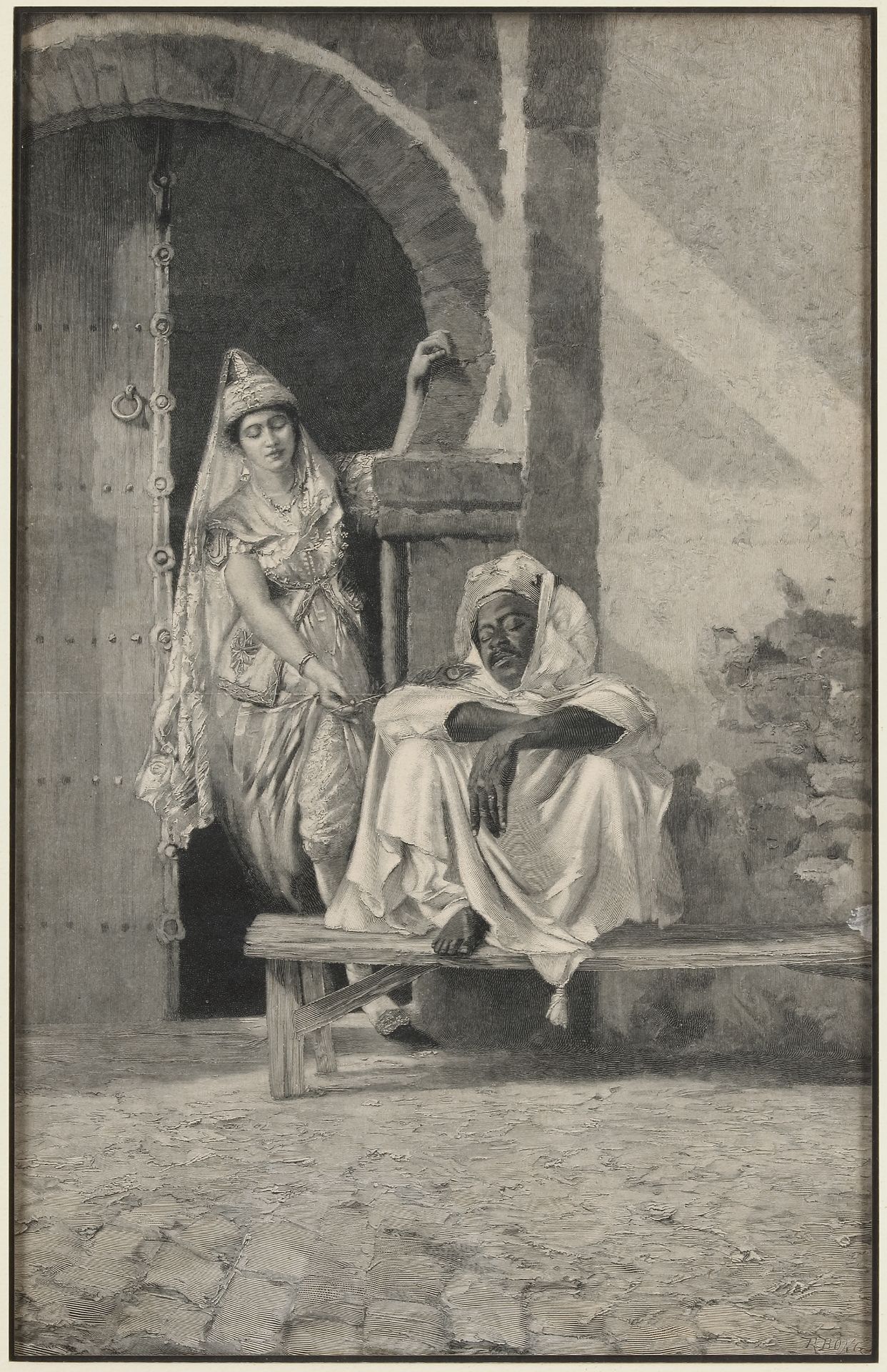 AN ORIENTALIST SCHOOL PAINTING,19TH/20TH CENTURY - Image 2 of 2