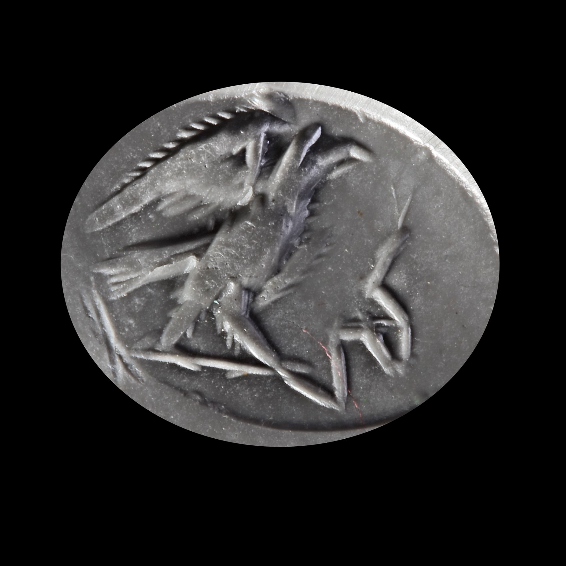 A ROMAN INTAGLIO IN CARNELIAN OF AN EAGLE FIGHTING A SNAKE, 2ND CENTURY AD - Image 2 of 2
