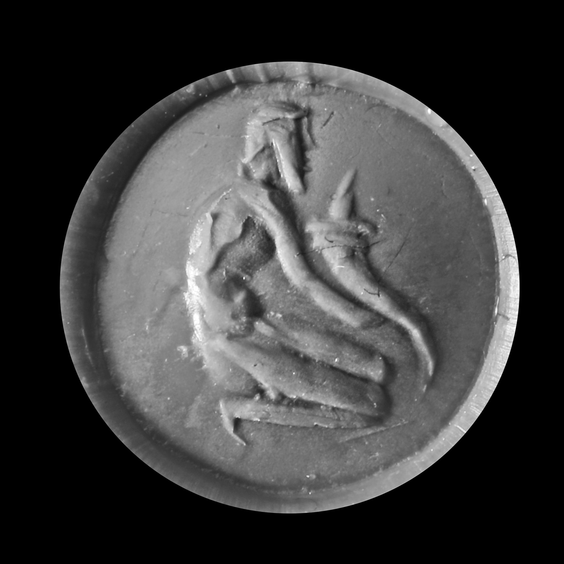 A ROMAN INTAGLIO OF A SATYR, 1ST CENTURY BC-AD - Bild 2 aus 2