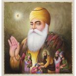 GURU NANAK (1469-1539) BY THE ARTIST MOHINDER SINGH, INDIA, SECOND HALF 20TH CENTURY