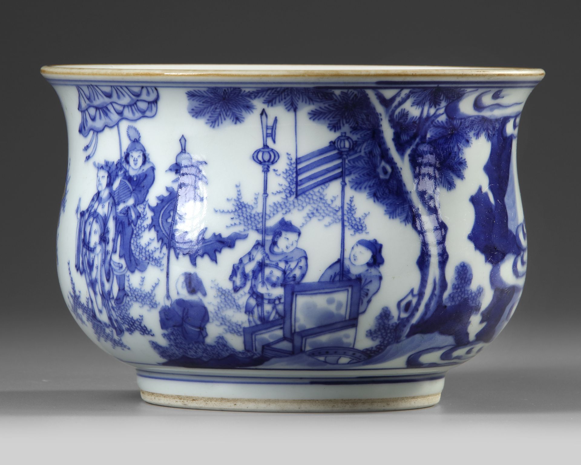 A CHINESE BLUE AND WHITE BOWL, QING DYNASTY (1662-1912)