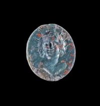 AN INTAGLIO WITH A BUST OF SOL, 1ST-2ND CENTURY AD