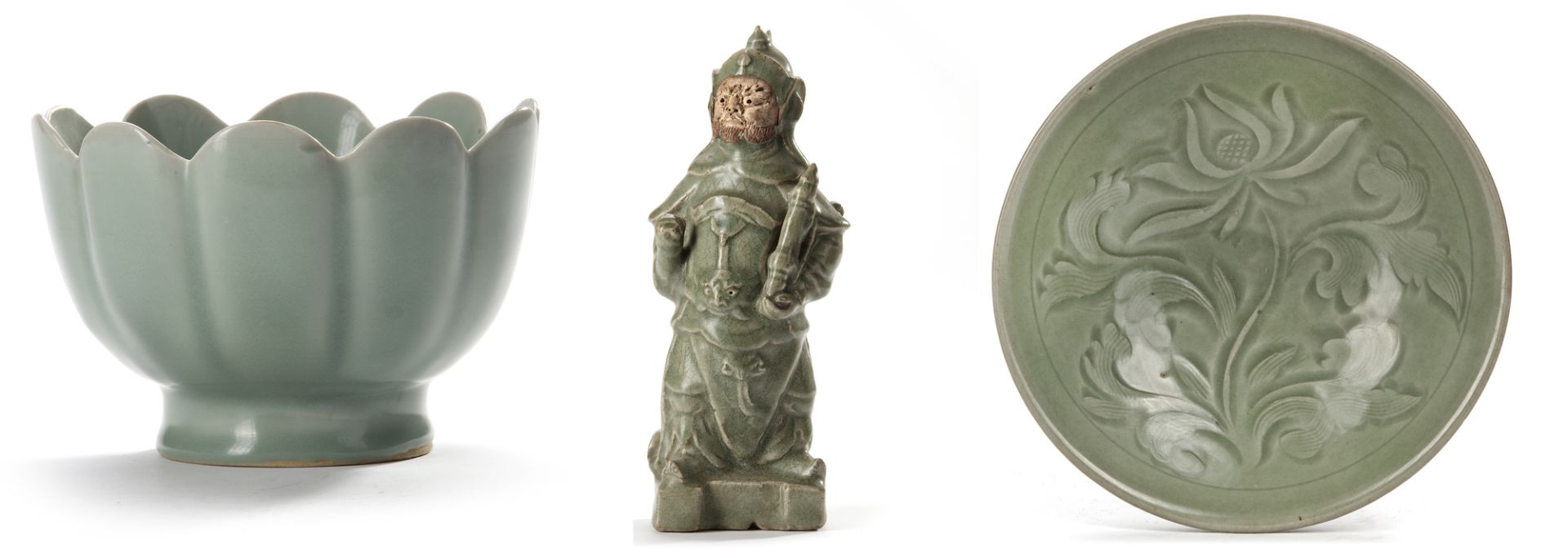 THREE CHINESE CELADON WARES, SONG DYNASTY (960-1127 AD) AND LATER - Image 2 of 6