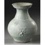 A CHINESE HU VASE WITH TAOTIE MASKS, HAN DYNASTY (206 BC-220 AD)