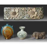 FOUR CHINESE WARES, HAN DYNASTY (202 BC-23 AD) AND LATER
