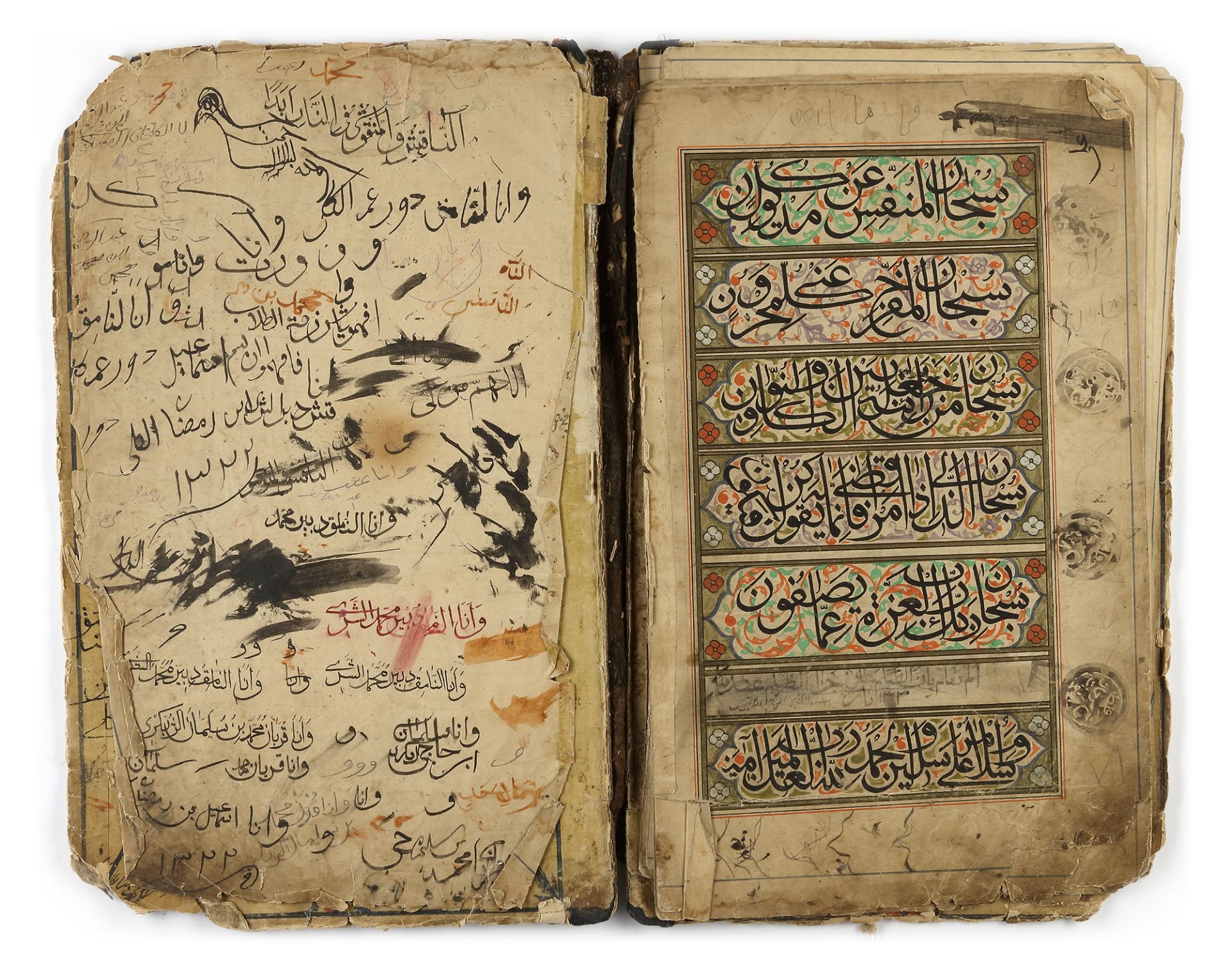 THREE QURAN SECTIONS, CENTRAL ASIA, LATE 19TH CENTURY - Image 5 of 8