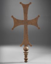 AN IRON BYZANTINE PROCESSIONAL CROSS, 7TH-10TH CENTURY AD