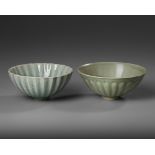 TWO CHINESE LONGQUAN PETAL-LOBED BOWLS, SONG DYNASTY (960-1279)