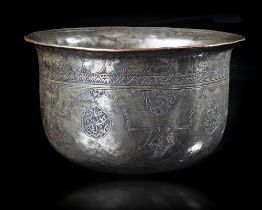 A SAFAVID TINNED-COPPER BOWL, PERSIA 16TH CENTURY