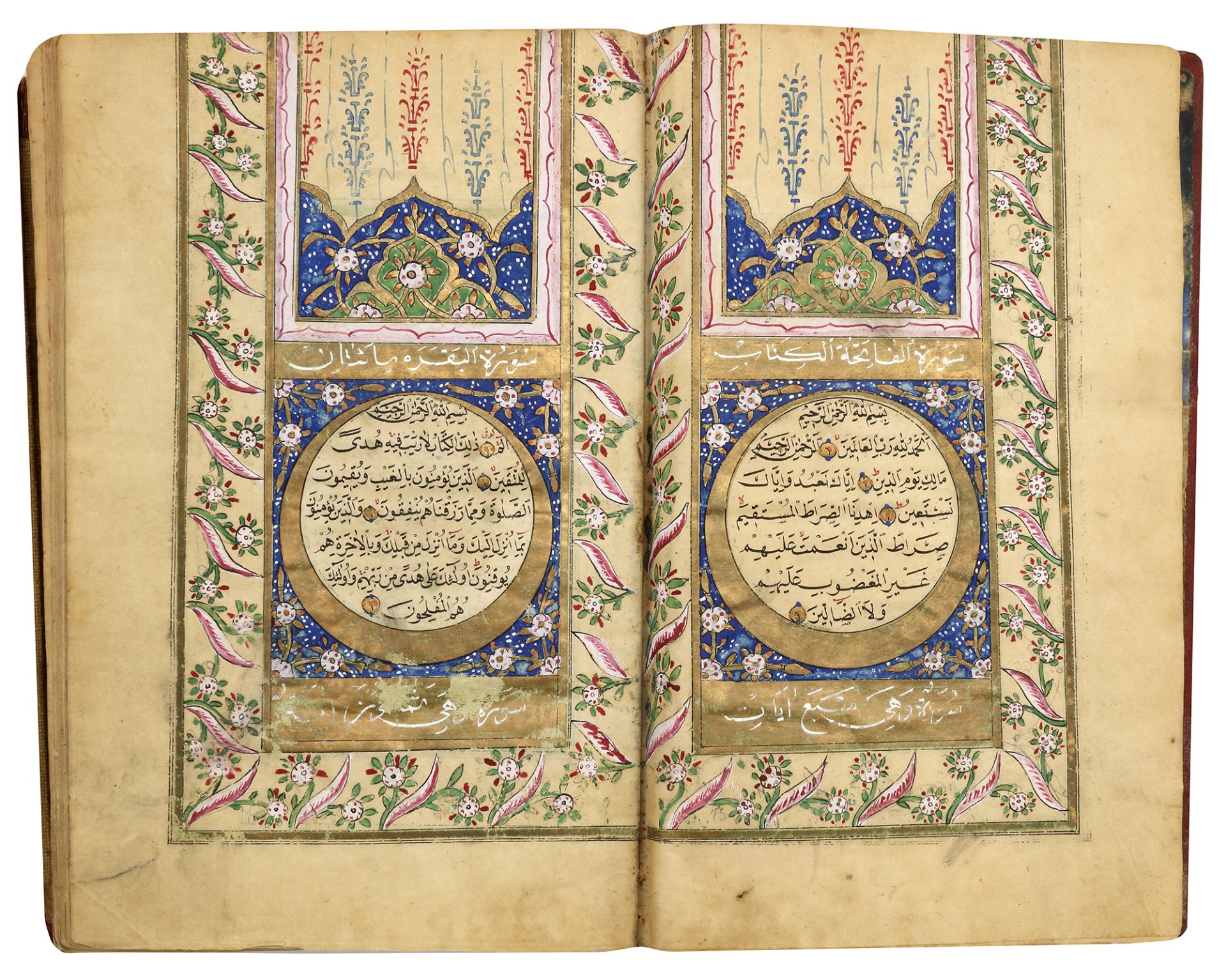 A FINE OTTOMAN QURAN, TURKEY, WRITTEN BY OMAR AL-FAWRABI STUDENT OF OMAR RUSHDI, DATED 1273 AH/1856