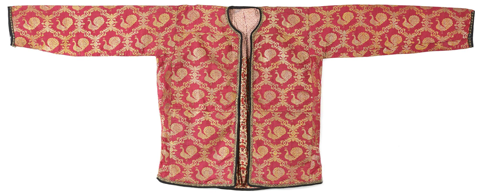 A PERSIAN RED WITH GILT QUILTED CHILDRENS WAISTCOAT, 19TH CENTURY