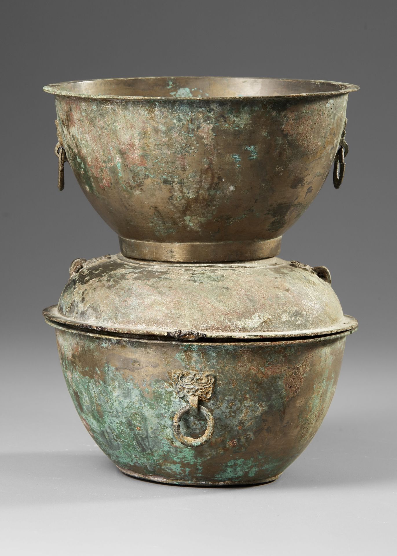 A CHINESE 3 PARTS STEAMER, HAN DYNASTY (206 BC-220 AD) - Image 2 of 8