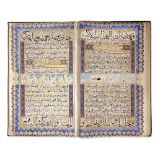 A LARGE KASHMIRI QURAN AMMA JUZ 30TH BY MUHAMMAD FADL AL-AFGHANI, 20TH CENTURY