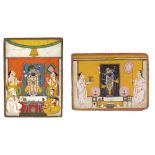 TWO MINIATURE PAINTINGS OF SHRI NATHJI, NATHDWARA AND KOTA, RAJASTHAN, 19TH CENTURY