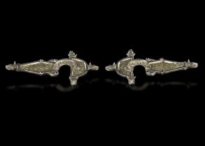 A PAIR OF OSTROGOTHIC BROOCHES, SILVER GILT, 5TH-6TH CENTURY AD