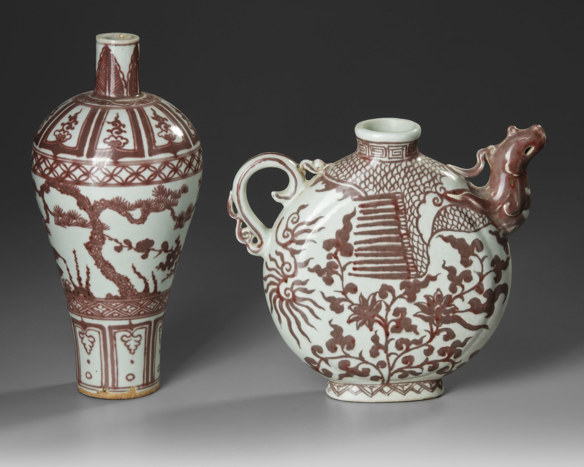 TWO CHINESE RED GLAZED VASES, 20TH CENTURY - Image 7 of 7