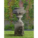 A CARVED LIMESTONE PLANTER, SECOND HALF 20TH CENTURY