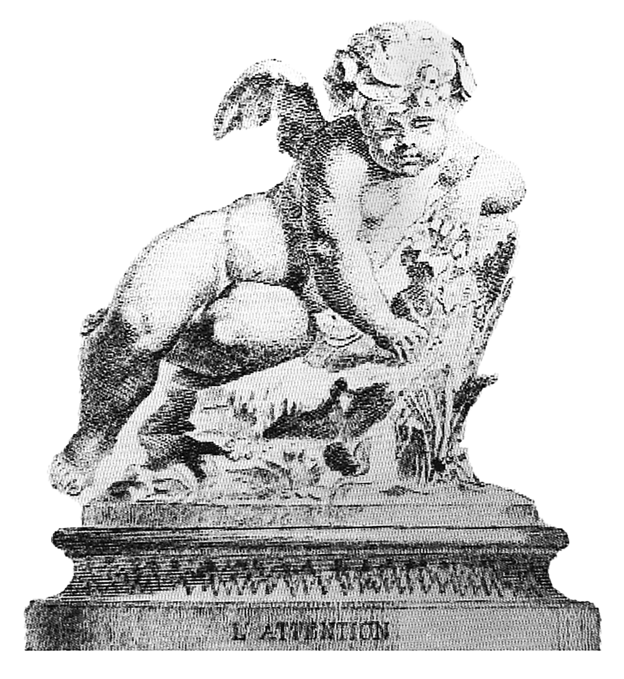 A RARE PAIR OF FRENCH LARGE CAST IRON MODELS OF WINGED PUTTI BY VAL D’OSNE, LATE 19TH CENTURY - Image 2 of 3