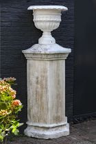 A FRENCH WHITE PAINTED CAST IRON WALL PLANTER, LATE 19TH CENTURY