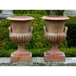 A PAIR OF TERRACOTTA VASES PROBABLY ITALIAN OR FRENCH, 19TH CENTURY