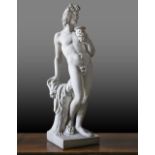 A SCULPTED MARBLE MODEL OF BACCHUS, LATE 20TH CENTURY